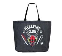 Stranger Things XL Canvas Shopping Tote Bag Large Reusable Shopper for Travel, School & Everyday Use Official Merchandise