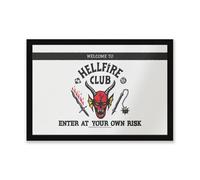 Stranger Things Zavvi Welcome To The Hellfire Club Entrance Mat Doormat | Size: 40 cm x 60 cm Stranger Things Multicolor 40 cm x 60 cm