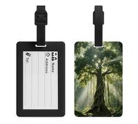 Strangler Fig Luggage Tags for Suitcases Personalized Luggage Tags Business Card Holder Travel ID Bag Tag with Address Card Quick Spot Baggage Identifier for Carry On