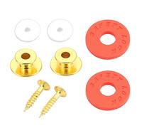 Strap Buttons Metal Hardware Silicone Fasteners Easy Installation Instrument Strap Locks For Guitars Bass Ukulele Set For Acoustic/Electric Bass