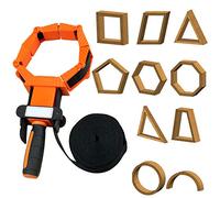 Strap Clamps for Woodworking, 4M/13ft Woodworking Frame Clamp, Quick Release Band Clamps with 4 Adjustable Jaws, Anti-Slip TPR Handle for Picture Frames, Cabinets & Irregular Work Pieces