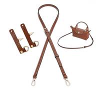 Strap Compatible for longchamp mini bag strap, Adjustable Straps for Crossbody Handbags, Punch-Free Adjustable Buckle Design Suit For longchamp mini bag strap (Leather Brown)