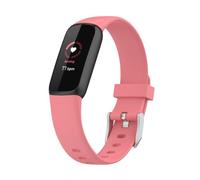 Strap Compatible with Fitbit Luxe, Classic Soft Silicone Watch Straps Wristbands Unisex, Small Large (Peach, Large)