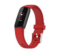 Strap Compatible with Fitbit Luxe, Classic Soft Silicone Watch Straps Wristbands Unisex, Small Large (Red, Small)