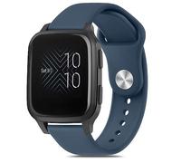 Strap compatible with Garmin Venu Sq 2 Music Strap, 20mm Adjustable Soft Silicone Replacement Strap for Venu 2 Plus/Venu Sq/Forerunner 55/Forerunner 645 Strap/245 Strap (Deep Blue)