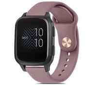 Strap compatible with Garmin Venu Sq 2 Music Strap, 20mm Adjustable Soft Silicone Replacement Strap for Venu 2 Plus/Venu Sq/Forerunner 55/Forerunner 645 Strap/245 Strap (Smoke Purple)