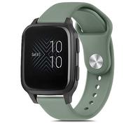 Strap compatible with Garmin Venu Sq 2 Music Strap, 20mm Adjustable Soft Silicone Replacement Strap for Venu 2 Plus/Venu Sq/Forerunner 55/Forerunner 645 Strap/245 Strap (Oliver Green)