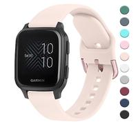 Strap Compatible with Garmin Venu Sq Music Strap, 20mm Soft Silicone Strap Replacement Wristband for Garmin Venu Sq Music/Garmin Venu Sq/Garmin Venu/Garmin Venu 2 Plus, 5.1-8.1 inches (130mm-205mm
