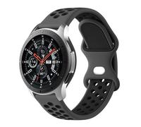 Strap compatible with Samsung Galaxy Watch 3 41mm /Galaxy Watch 42mm/Gear Sport, 22mm Double Color Breathable Adjustable Soft Silicone Replacement Strap Dark grey/Black