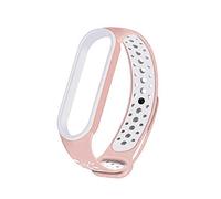 Strap Compatible With Xiaomi Mi Band 6 5 7 Silicone Anti-sweat Replacement Wrist Strap Compatible with MiBand 3 4, Sports Bracelet Wristband Accessories ( Color : Lotus-white , Size : For Miband 7 )