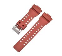 Strap Fit For Casio G-Shock GA-100/110/120/140/200/400/700 800 GD-100/110/120 G-8900 GLS-100 Replace Silicone Resin Watch Band 16mm(Red)