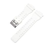 Strap Fit For Casio G-Shock GA-100/110/120/140/200/400/700 800 GD-100/110/120 G-8900 GLS-100 Replace Silicone Resin Watch Band 16mm(White)