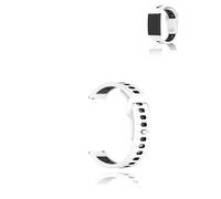 Strap for Amazfit Helio Strap, yystao Soft Silicone Watch Band - Skin-friendly Replacement, White-Black