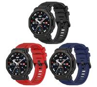 Strap for Amazfit T-Rex 3 Pro 48 mm, Soft Silicone Breathable Sports Strap for Amazfit T-Rex 3 Pro 48 mm Outdoor GPS Smart Watch, 5.5-8.7 inch, Silicone, No Gemstone