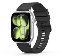 Strap for Apple Watch Strap 38mm 40mm 41mm 42mm 44mm 45mm 46mm 49mm, Silicone Sport Band for iWatch Series 10 9 8 7 6 5 4 3 2 1 SE, Women Men (Black,38/40/41/42mm(Series 10))