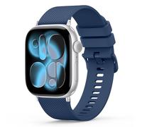Strap for Apple Watch Strap 38mm 40mm 41mm 42mm 44mm 45mm 46mm 49mm, Silicone Sport Band for iWatch Series 10 9 8 7 6 5 4 3 2 1 SE, Women Men (Navy blue,44/45/46/49/42mm(Series 3 2 1))