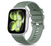 Strap for Apple Watch Straps 42mm 44mm 45mm 46mm 49mm, Silicone Replacement Sport Band for iWatch Series 11 10 9 8 7 6 5 4 3 2 1 SE Ultra, iwatch Strap Women Men Oliver green