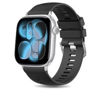 Strap for Apple Watch Straps 42mm 44mm 45mm 46mm 49mm, Silicone Replacement Sport Band for iWatch Series 11 10 9 8 7 6 5 4 3 2 1 SE Ultra, iwatch Strap Women Men Black