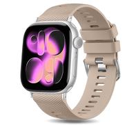 Strap for Apple Watch Straps 42mm 44mm 45mm 46mm 49mm, Silicone Replacement Sport Band for iWatch Series 11 10 9 8 7 6 5 4 3 2 1 SE Ultra, iwatch Strap Women Men Milk Tea