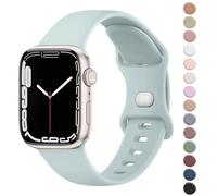 Strap for Apple Watch Straps 49mm 46mm 45mm 44mm 42mm for Women Men, Soft Silicone Sport Band for iWatch Series 10 9 8 7 SE 6 5 4 3 2 1 Ultra (Nude green,49mm/46mm/45mm/44mm/42mm(Series 3 2 1))