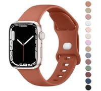 Strap for Apple Watch Straps 49mm 46mm 45mm 44mm 42mm for Women Men, Soft Silicone Sport Band for iWatch Series 10 9 8 7 SE 6 5 4 3 2 1 Ultra (Brown,49mm/46mm/45mm/44mm/42mm(Series 3 2 1))