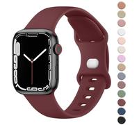 Strap for Apple Watch Straps 49mm 46mm 45mm 44mm 42mm for Women Men, Soft Silicone Sport Band for iWatch Series 10 9 8 7 SE 6 5 4 3 2 1 Ultra (Wine red,49mm/46mm/45mm/44mm/42mm(Series 3 2 1))