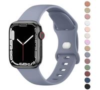 Strap for Apple Watch Straps 49mm 46mm 45mm 44mm 42mm for Women Men, Soft Silicone Sport Band for iWatch Series 10 9 8 7 SE 6 5 4 3 2 1 Ultra (Blue grey,49mm/46mm/45mm/44mm/42mm(Series 3 2 1))