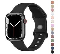 Strap for Apple Watch Straps 49mm 46mm 45mm 44mm 42mm for Women Men, Soft Silicone Sport Band for iWatch Series 10 9 8 7 SE 6 5 4 3 2 1 Ultra (Black,49mm/46mm/45mm/44mm/42mm(Series 3 2 1))