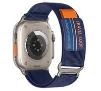 Strap for Apple Watch Ultra 1/2 40mm 38mm 41mm 45mm 44mm 42mm 46mm Women/Men,Stretchy Sport Solo trail Loop Bands for Series 10/9/8/7/6/5/4/3/SE Nylon (Navy, 45mm Series 9/8/7)