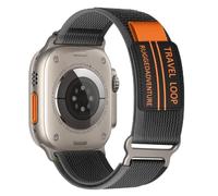 Strap for Apple Watch Ultra 1/2 40mm 38mm 41mm 45mm 44mm 42mm 46mm Women/Men,Stretchy Sport Solo trail Loop Bands for Series 10/9/8/7/6/5/4/3/SE Nylon (Black/Grey, 42mm Series 10)