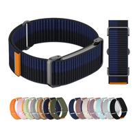 Strap For Fitbit Air Band, Replacement Nylon Watch Band with Buckle, Adjustable Breathable Woven Sport Wristband for Women Men, Anti-Sweat Replacement Strap Bracelet Armband - Deep Sea Blue