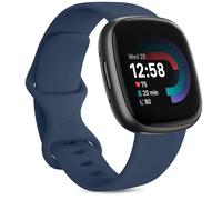 Strap for Fitbit Versa 4/ Versa 3 Straps for Women Men/Fitbit Sense/Sense 2 Strap, Soft Sport Watch Strap Replacement Wristbands for Fitbit Versa 4/Versa 3/Fitbit Sense/Sense 2 (Navy Blue, Large)