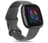 Strap for Fitbit Versa 4/ Versa 3 Straps for Women Men/Fitbit Sense/Sense 2 Strap, Soft Sport Watch Strap Replacement Wristbands for Fitbit Versa 4/Versa 3/Fitbit Sense/Sense 2 (Dark Gray, Small)
