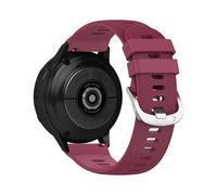 Strap for Galaxy Watch Active 2 Textured Silicone Burgandy