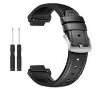 strap for garmin Forerunner 235 Lite 735 230 220 630 620 leather silicone watch band for Approach S20 S6 Replace bracelet,Metal connectors (black)