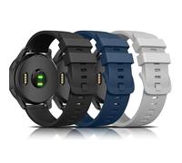 Strap for Garmin Forerunner 255 /Forerunner 265 /Vivoactive 4 /Venu 3/Venu 2, 22mm Adjustable Quick Release Wristband Replacement Band, Black+Navy Blue+Blue Grey,Black+Navy Blue+Grey