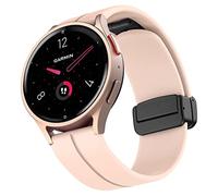 Strap for Garmin Venu 2S Silicone, 18mm Sport Watchband Replacement Strap for Venu 2S/Vivoactive 4S 40mm/Vivomove 3S/Fossil Women's Q Venture HR Gen 4/Gen 3/Withings Steel HR 36mm/Huawei Watch 1/Fit