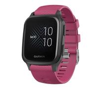 Strap for Garmin Venu Sq 2/Venu 2 Plus/Venu/Vivoactive 3/3 Music Strap, 20mmAdjustable Soft Silicone Band for Forerunner 55/645/245 (Wine red)