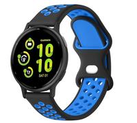 Strap for Garmin Vivoactive 5/Vivoactive 3/3 Music Strap, 20mm Quick Release Silicone Replacement Band for Garmin Vivomove HR/Instinct 2S/Fenxi 7S/Forerunner 55 245 645 (Black/Blue)