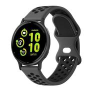 Strap for Garmin Vivoactive 5/Vivoactive 3/3 Music Strap, 20mm Quick Release Silicone Replacement Band for Garmin Vivomove HR/Instinct 2S/Fenxi 7S/Forerunner 55 245 645 (Dark grey/Black)