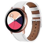 Strap for Huawei Watch GT/GT2 42mm/Samsung Galaxy Watch Active 2/Galaxy Watch 42mm Leather Watch Strap 20mm Soft Wristband Quick Release Watch Band Replacement Bracelet-Creamy White