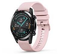 Strap for Huawei Watch GT3/GT2/GT2 Pro 46mm, 22mm Classic Soft Silicone Replacement Band compatible with Huawei Watch GT Sport Active 46mm (Rose Pink)