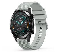 Strap for Huawei Watch GT3/GT2/GT2 Pro 46mm, 22mm Classic Soft Silicone Replacement Band compatible with Huawei Watch GT Sport Active 46mm (Grey)