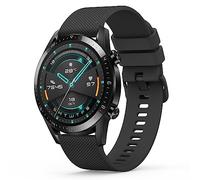 Strap for Huawei Watch GT3/GT2/GT2 Pro 46mm, 22mm Classic Soft Silicone Replacement Band compatible with Huawei Watch GT Sport Active 46mm (Black)