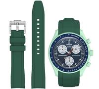 Strap for Omega Swatch Moonwatch,Curved SIlicone Strap Compatible with Omega X Swatch 20mm Watch,Quickly Realese Swatch Omega Moonswatch Watch Replacement No Gap Strap Men Women (Green)