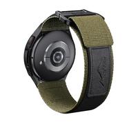 Strap for Samsung Galaxy Watch 7/6/5/4/FE 40mm 44mm/5 Pro 45mm/4 Classic 42mm 46mm/6 Classic 43mm 47mm, 20MM Nylon Band for Garmin Vivoactive 3/5, Venu 2 plus, Forerunner 165/245(Black/Green)