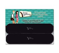 Strap Gummy The Original Non Slip Shoulder Strap Grip Pad Strips - Set of 4 Pieces; Large Black