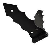 Strap Hinge Decorative Heavy Duty Black Powder Coated Ornamental Size - 4" x 1.38" / 100 x 35mm Pack of 2pcs