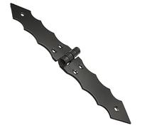 Strap Hinge Decorative Heavy Duty Black Powder Coated Ornamental Size - 4" x 1.38" / 100 x 35mm Pack of 4pcs