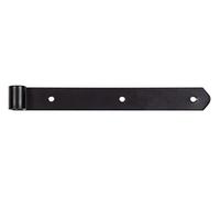 Strap Hinge Straight with Rounded End Rolle 16 mm / 300 x 35 mm / 6 STK. Black